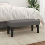 vidaXL Lavička sivá 70x30x30 cm umelá koža