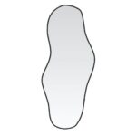 vidaXL Nástenné zrkadlo čierne 90x40 cm – Obrázok 2