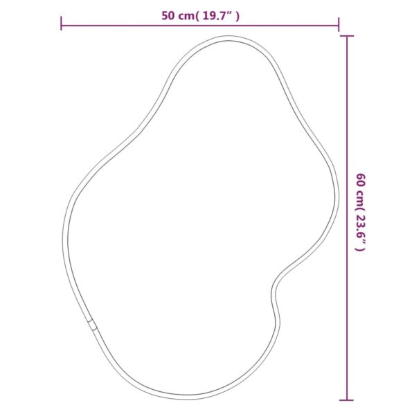 vidaXL Nástenné zrkadlo strieborné 60x50 cm – Obrázok 6