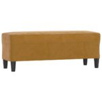 vidaXL Lavička hnedá 100x35x41 cm zamat – Obrázok 3