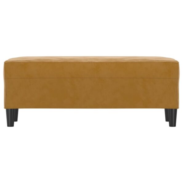 vidaXL Lavička hnedá 100x35x41 cm zamat – Obrázok 4