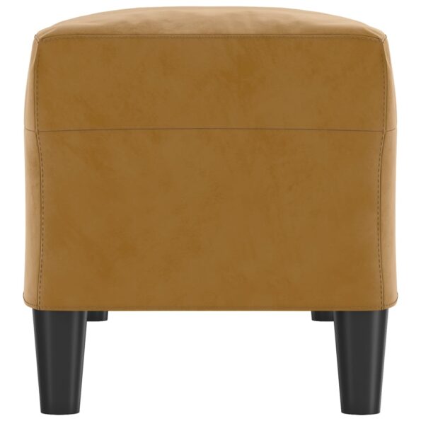 vidaXL Lavička hnedá 100x35x41 cm zamat – Obrázok 5