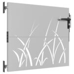 vidaXL Záhradná brána 85x100 cm, oceľ Corten, dizajn s trávou – Obrázok 3