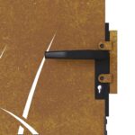 vidaXL Záhradná brána 85x100 cm, oceľ Corten, dizajn s trávou – Obrázok 7
