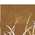 vidaXL Záhradná brána 85x100 cm, oceľ Corten, dizajn s trávou – Obrázok 8