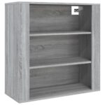 vidaXL Nástenná skrinka sivý dub sonoma 80x33x80 cm spracované drevo – Obrázok 2