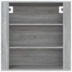 vidaXL Nástenná skrinka sivý dub sonoma 80x33x80 cm spracované drevo – Obrázok 3