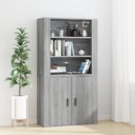 vidaXL Nástenná skrinka sivý dub sonoma 80x33x80 cm spracované drevo – Obrázok 6