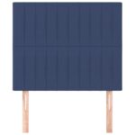 vidaXL Čelá postele 2 ks modrý 100x5x78/88 cm látka – Obrázok 3