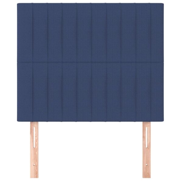 vidaXL Čelá postele 2 ks modrý 100x5x78/88 cm látka – Obrázok 3
