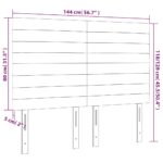 VidaXL Čelo postele sivohnedé 144x5x118/128 cm látka – Obrázok 6