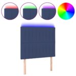 vidaXL Čelo postele s LED čierne 100x5x118/128 cm umelá koža – Obrázok 2
