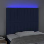 vidaXL Čelo postele s LED čierne 100x5x118/128 cm umelá koža – Obrázok 3