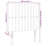 vidaXL Čelo postele s LED čierne 100x5x118/128 cm umelá koža – Obrázok 6