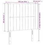 vidaXL Čelo postele s LED modré 103x16x118/128 cm látka – Obrázok 6