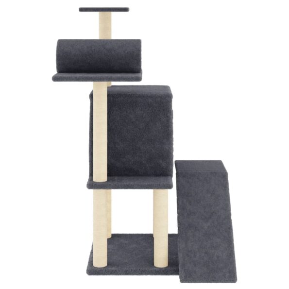 VXL8720845417024_g_en_hd_2.jpg vidaXL Škrabadlo pre mačky so sisalovými stĺpikmi tmavosivé 110,5 cm – Obrázok 4