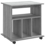 vidaXL Skrinka na kolieskach sivá sonoma 60x45x60 cm spracované drevo – Obrázok 2