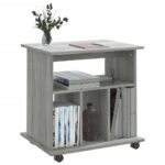 vidaXL Skrinka na kolieskach sivá sonoma 60x45x60 cm spracované drevo – Obrázok 4