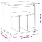 vidaXL Skrinka na kolieskach sivá sonoma 60x45x60 cm spracované drevo – Obrázok 8