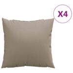 vidaXL Dekoratívne vankúše 4 ks sivohnedé 50x50 cm látka – Obrázok 2