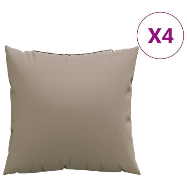 vidaXL Dekoratívne vankúše 4 ks sivohnedé 50x50 cm látka – Obrázok 2