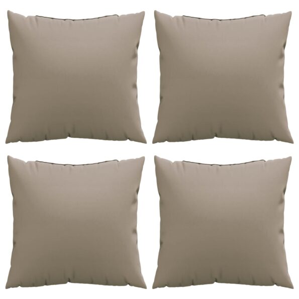 vidaXL Dekoratívne vankúše 4 ks sivohnedé 50x50 cm látka – Obrázok 4