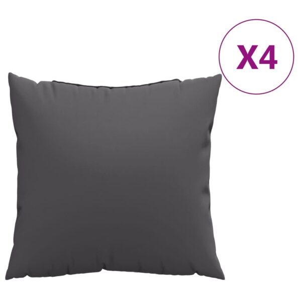 vidaXL Dekoratívne vankúše 4 ks antracitové 60x60 cm látka – Obrázok 2