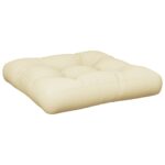 vidaXL Podložka na paletový nábytok, krémová 60x61,5x10 cm, látka – Obrázok 2