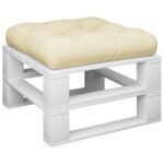 vidaXL Podložka na paletový nábytok, krémová 60x61,5x10 cm, látka – Obrázok 3