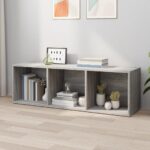 vidaXL Knižnica/TV skrinka sivá sonoma 36x30x114 cm spracované drevo – Obrázok 6