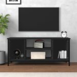 vidaXL TV skrinka čierna 102x35x45 cm spracované drevo – Obrázok 3