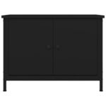 vidaXL TV skrinka s dvierkami čierna 60x35x45 cm spracované drevo – Obrázok 5