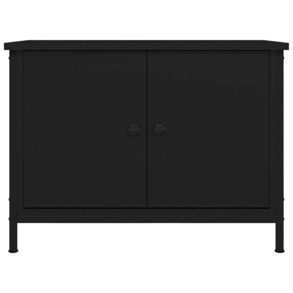 vidaXL TV skrinka s dvierkami čierna 60x35x45 cm spracované drevo – Obrázok 5