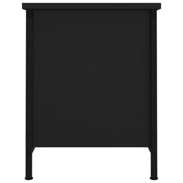 vidaXL TV skrinka s dvierkami čierna 60x35x45 cm spracované drevo – Obrázok 7