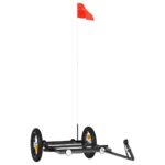 vidaXL Príves na bicykel, čierny 122x53x28 cm, železo – Obrázok 2