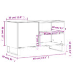 vidaXL Skrinka na platne čierna 85x38x48 cm kompozitné drevo – Obrázok 9