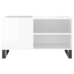 vidaXL Skrinka na platne lesklá biela 85x38x48 cm kompozitné drevo – Obrázok 4