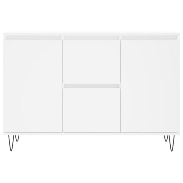 vidaXL Komoda, biela 104x35x70 cm, kompozitné drevo – Obrázok 5
