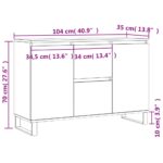 vidaXL Komoda, biela 104x35x70 cm, kompozitné drevo – Obrázok 11