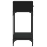 vidaXL Konzolový stolík čierny 75x34,5x75 cm kompozitné drevo – Obrázok 5