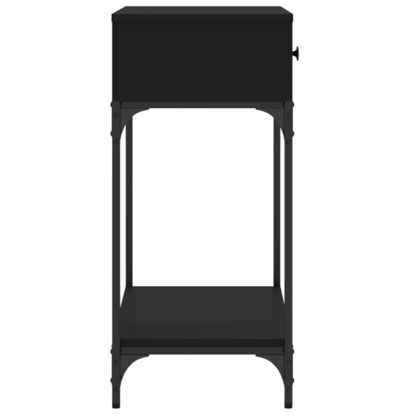 vidaXL Konzolový stolík čierny 75x34,5x75 cm kompozitné drevo – Obrázok 5