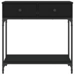 vidaXL Konzolový stolík čierny 75x34,5x75 cm kompozitné drevo – Obrázok 6