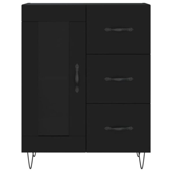 vidaXL Vysoká skrinka čierna 69,5x34x180 cm spracované drevo – Obrázok 8