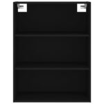 vidaXL Vysoká skrinka čierna 69,5x32,5x180 cm kompozitné drevo – Obrázok 7