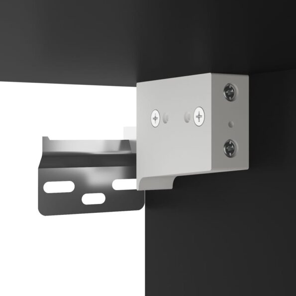 vidaXL Vysoká skrinka čierna 69,5x32,5x180 cm kompozitné drevo – Obrázok 9