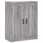 vidaXL Nástenná skrinka sivý dub sonoma 69,5x34x90 cm kompozitné drevo – Obrázok 2