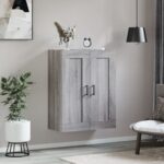 vidaXL Nástenná skrinka sivý dub sonoma 69,5x34x90 cm kompozitné drevo – Obrázok 3