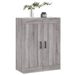 vidaXL Nástenná skrinka sivý dub sonoma 69,5x34x90 cm kompozitné drevo – Obrázok 4