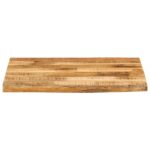 vidaXL Stolová doska 80x80x2,5 cm živý okraj masívny mangovník – Obrázok 3