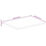 vidaXL Stolová doska 90x80x2,5 cm živý okraj masívny mangovník – Obrázok 9